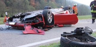 Unfall mit einem Ferrari