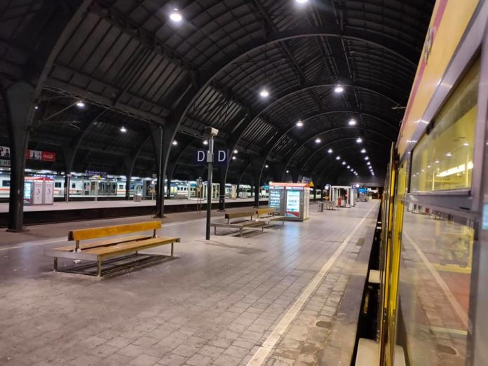 Gleise am Hauptbahnhof in Karlsruhe