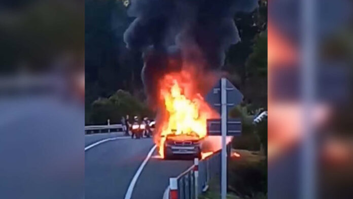 BMW i3 fängt Feuer auf Autobahn
