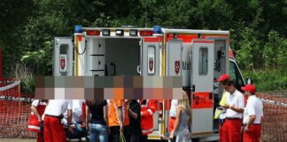 Rettungseinsatz mit Krankenwagen
