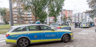 Polizei in der Karlsruher Innenstadt