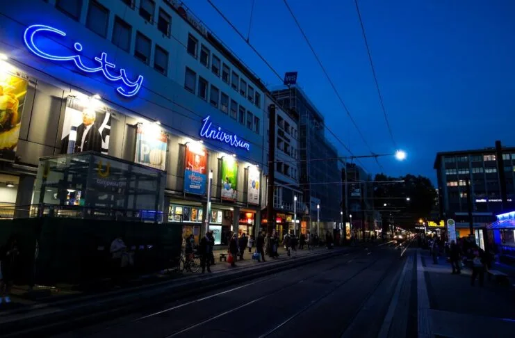 Der Europaplatz mit Kino