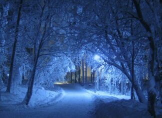 Kälte nachts im Winter