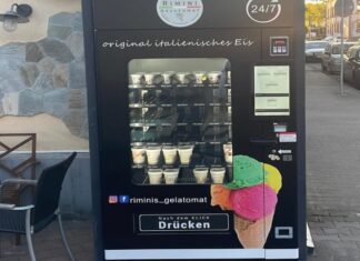 Ein Eis-Automat auf der Straße