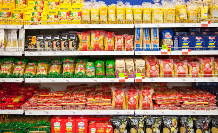 Nudelsorten im Supermarkt