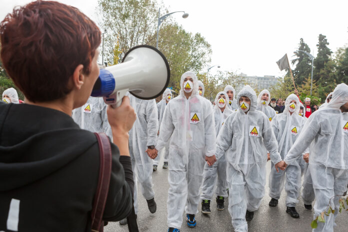 Klimaaktivisten beim Demonstrieren