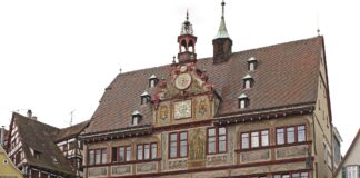 Rathaus in Tübingen.
