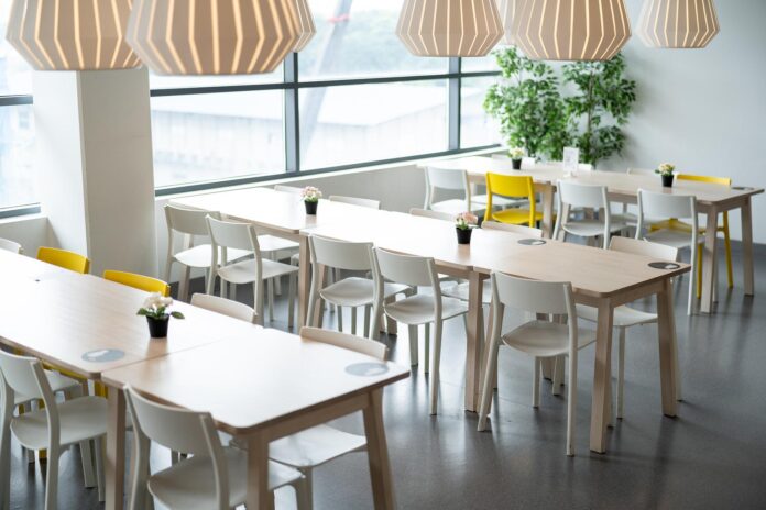 Sitzbereich im Ikea-Restaurant.