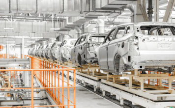 Ein Blick in die Fabrik eines Autoherstellers.