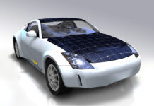 Das Bild eines Solarautos.
