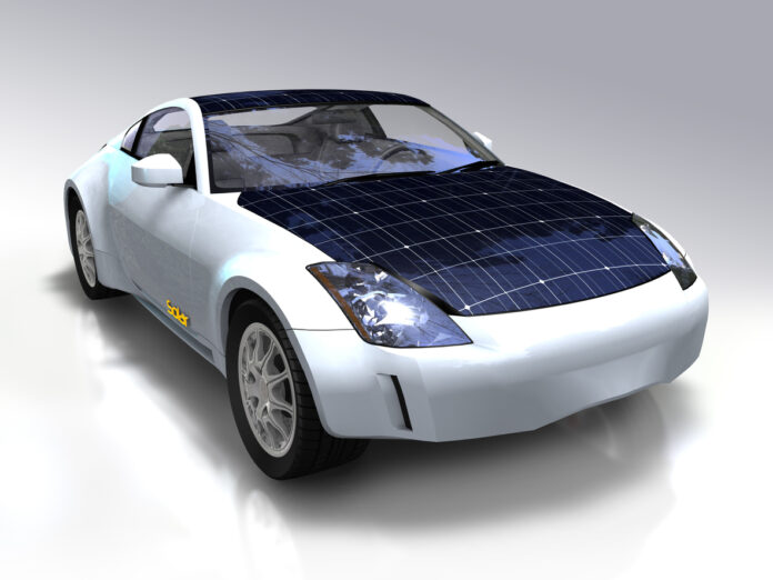 Das Bild eines Solarautos.