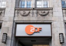 Eingang des ZDF-Gebäudes.