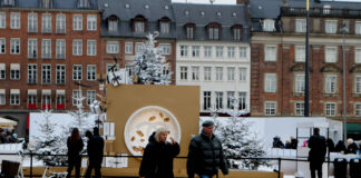 Ein Blick auf Kopenhagen im Winter.