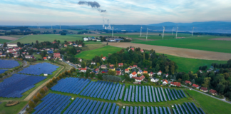Ein Solarfeld in Deutschland