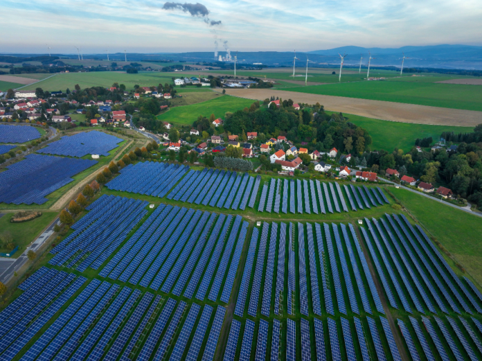 Ein Solarfeld in Deutschland