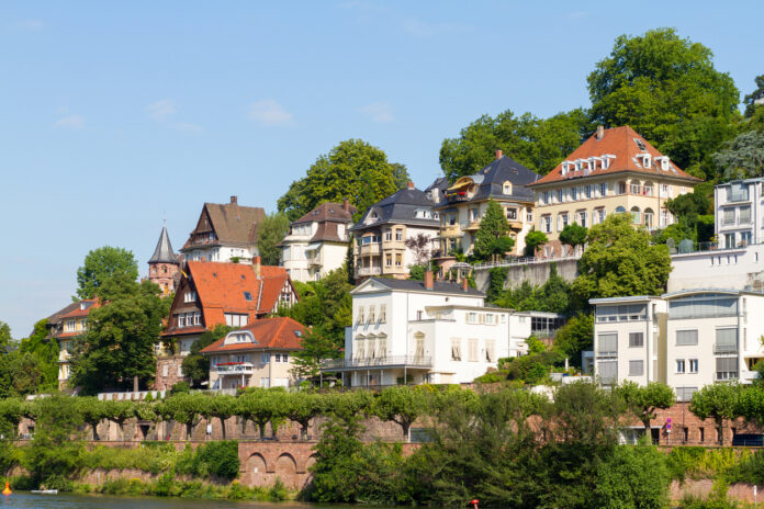Häuser in der Stadt Heidelberg in Baden-Württemberg