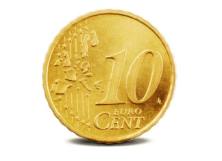 Eine 10-Cent-Münze